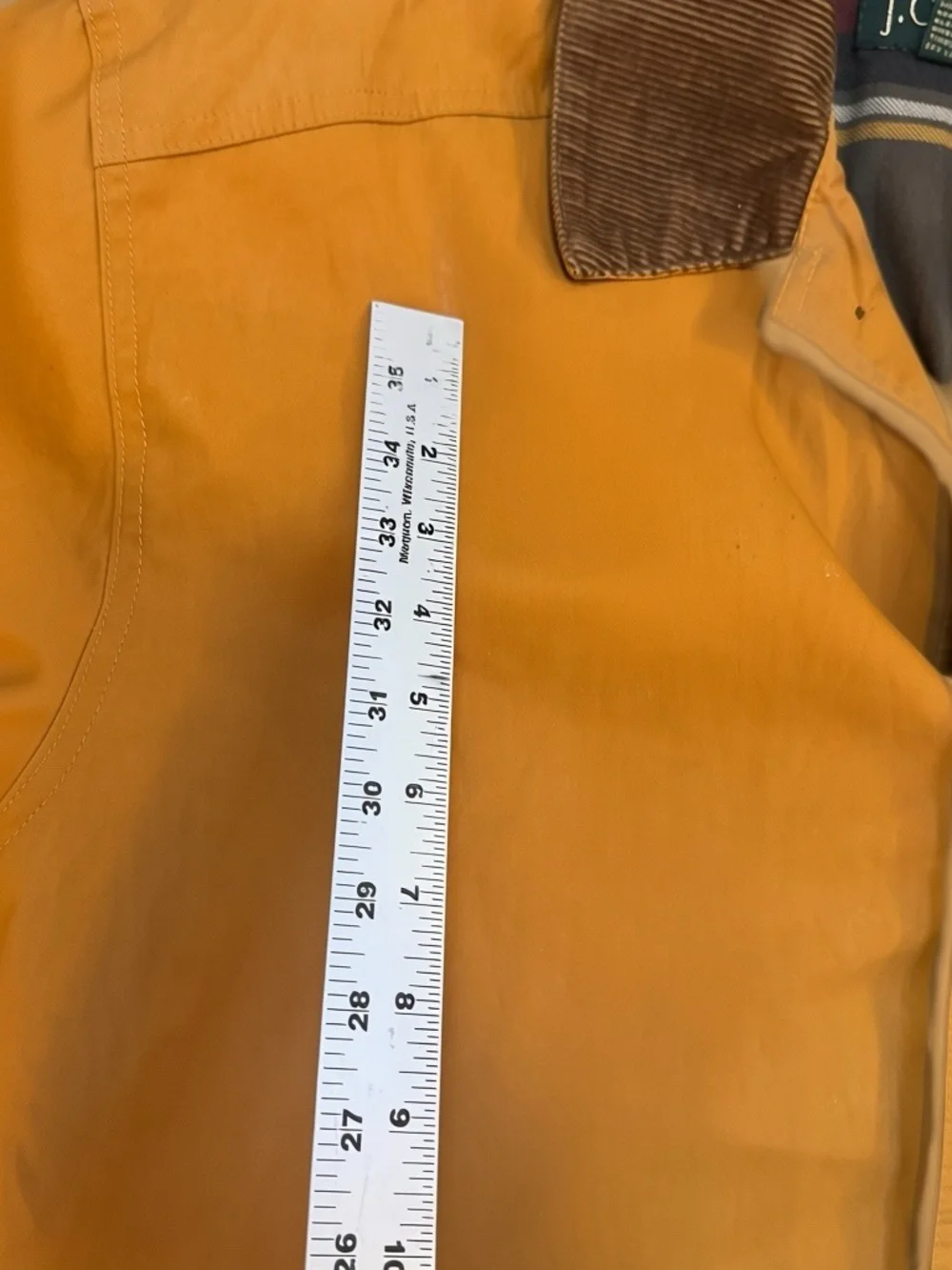 Vintage J. Crew Flannel Lined Chore Coat Jacket Men’s Medium Tan Barn 90s Vtg